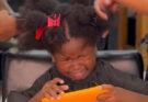 An unbelievable sight… This child is crying, but makes no sound for the sake of a beautiful haircut. Watch until the end.